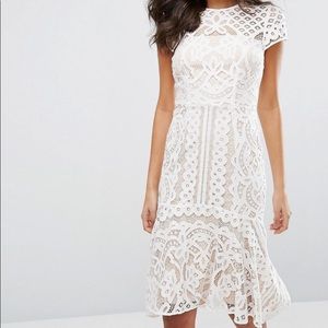 White lace midi!